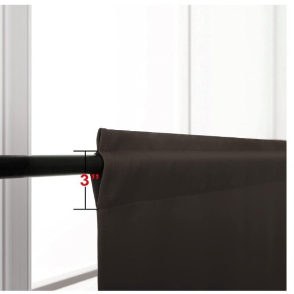 NEW! KOUFALL Brown Kitchen Window Curtains Blackout  34 X 30 Inch Length - Picture 2 of 4